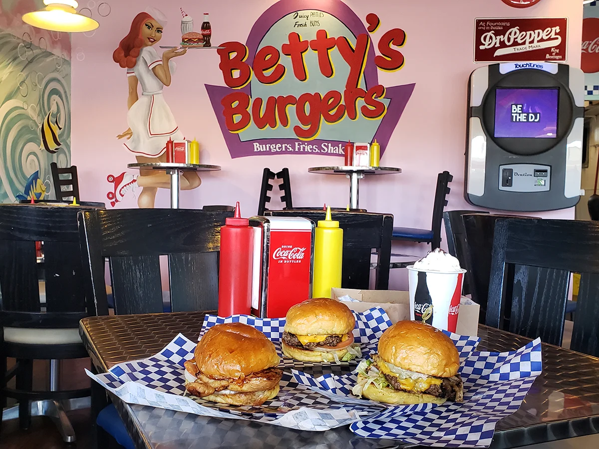 Betty’s Burgers Menu with Prices