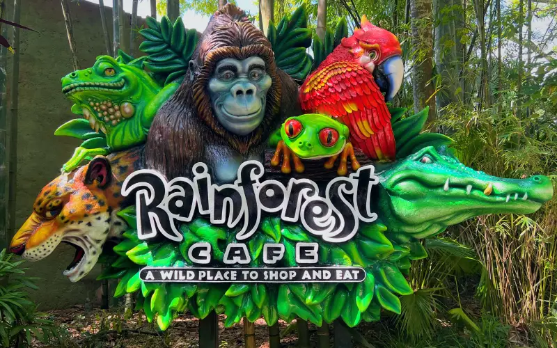 Rainforest Cafe menu with prices